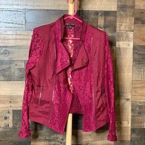 Red Lace Blazer